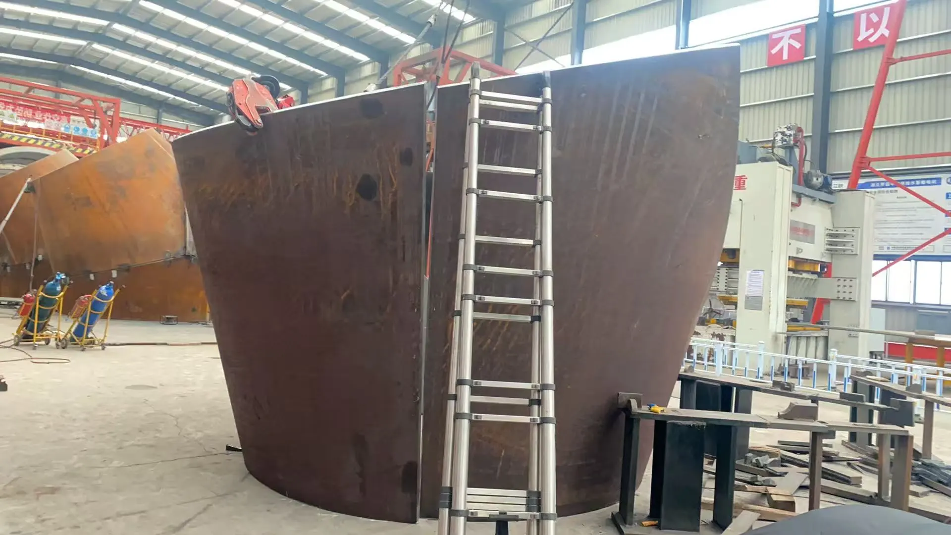 中国葛洲坝集团江西奉新抽水蓄能水电站岔管制作 图6