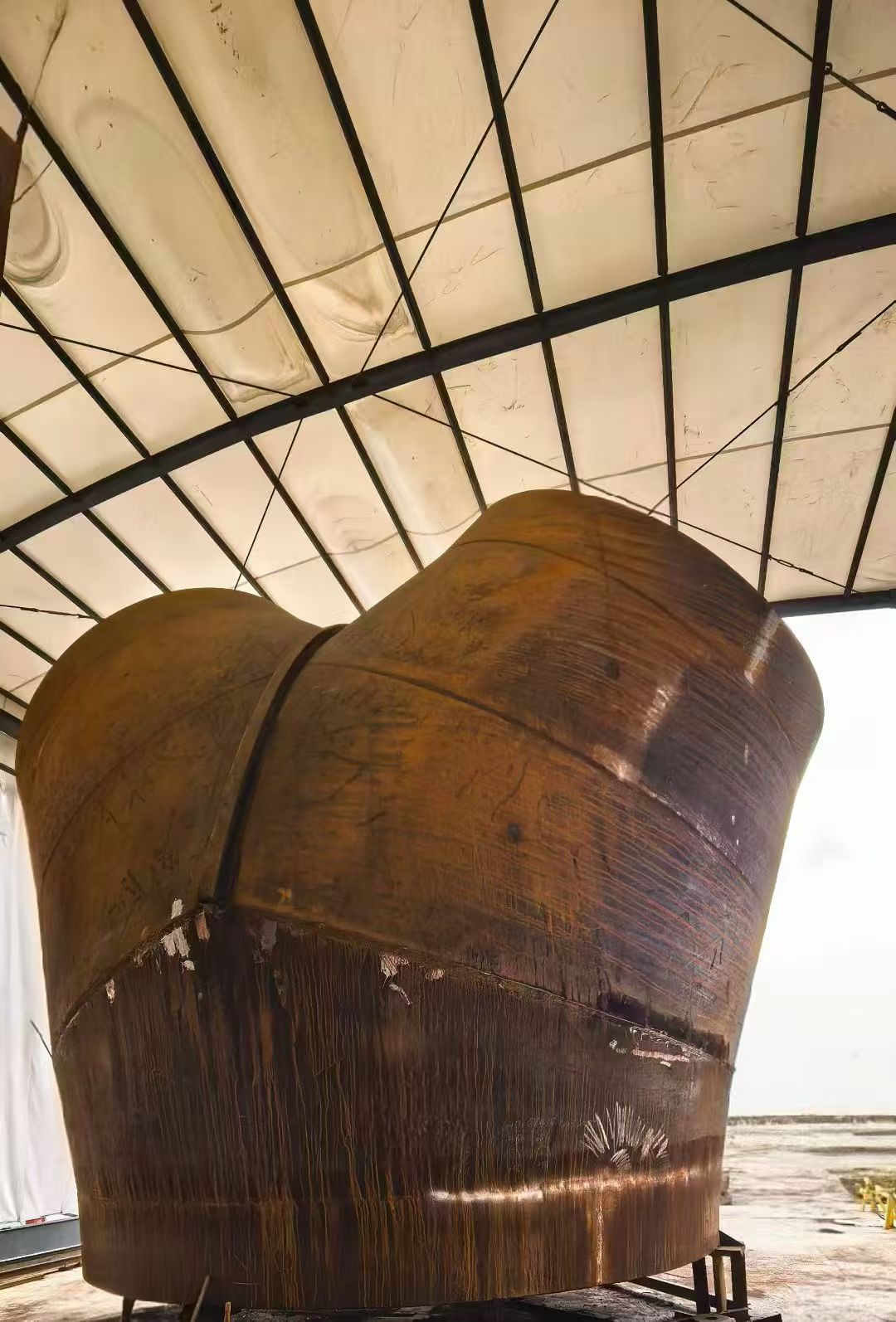 罗田平坦原平坦原岔管及月牙板制作现场图片 图5